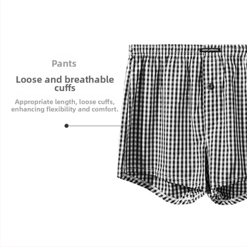 Boxeri bărbați din bumbac, dungate, 100% bumbac, respirabili, fără cusături, talie medie, pentru toate anotimpurile