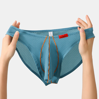Muške gaćice od najlona s jacquard uzorkom, niski struk, karirani uzorak, 90–95% najlona, podstava od najlona