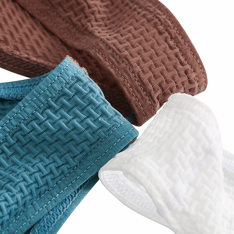 Muške gaćice od najlona s jacquard uzorkom, niski struk, karirani uzorak, 90–95% najlona, podstava od najlona