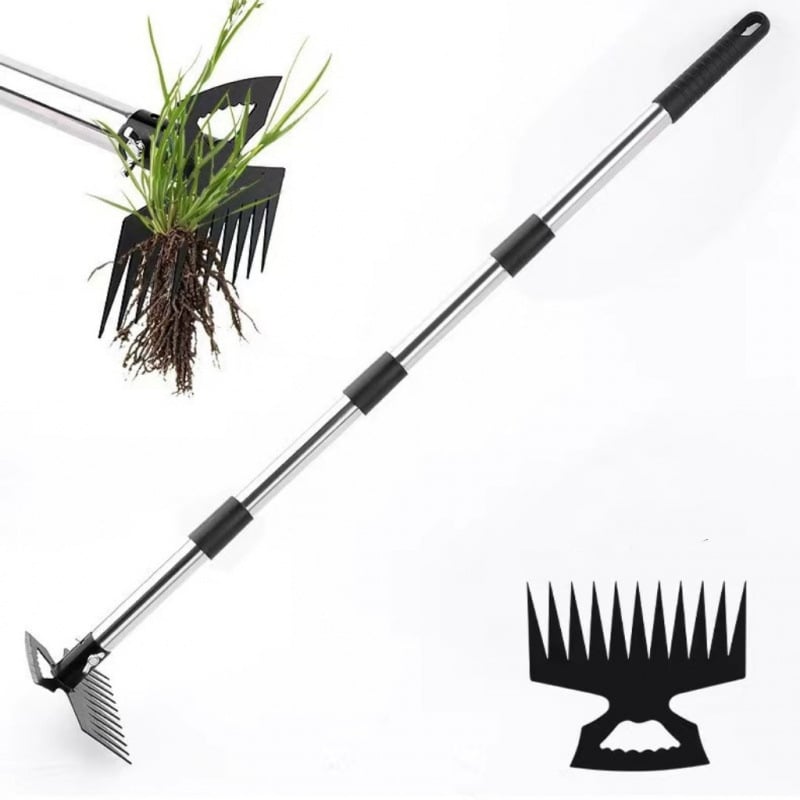 Lopată dublă pentru grădină, lopată pentru buruieni, răzuitor cu vârf, unealtă de grădină cu dublă funcționalitate pentru uz casnic