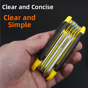 Xinton Sklápace Set Hex Kľúčov – Vnútorné Hex Kľúče, Chróm-Vanádová Oceľ, Metrické a Imperiálne Rozmery