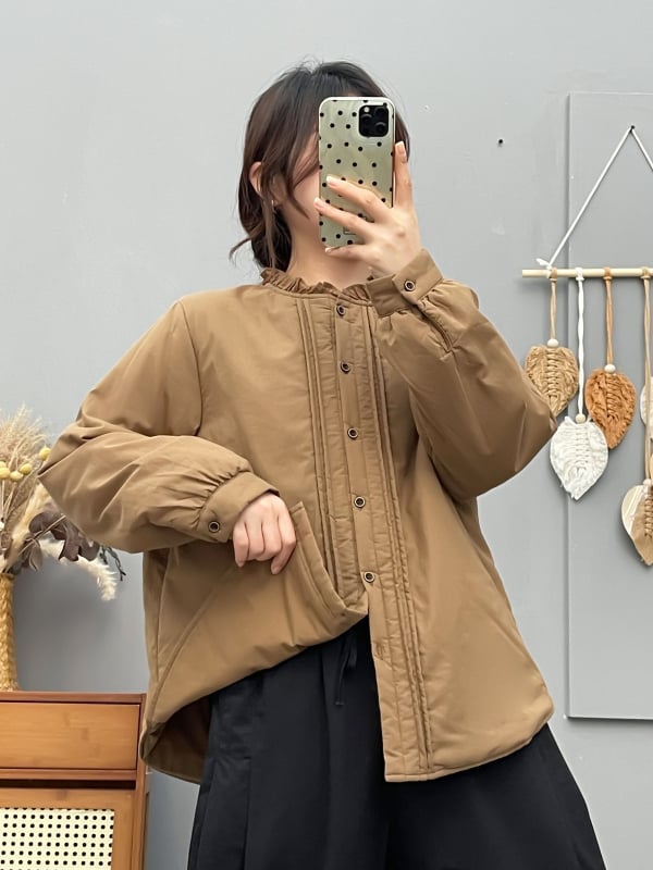 Ingjakab gombos lezárású, tömött, pamut, középmagas hosszú, 65–80 cm, ősz 2025