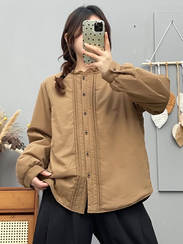 Ingjakab gombos lezárású, tömött, pamut, középmagas hosszú, 65–80 cm, ősz 2025