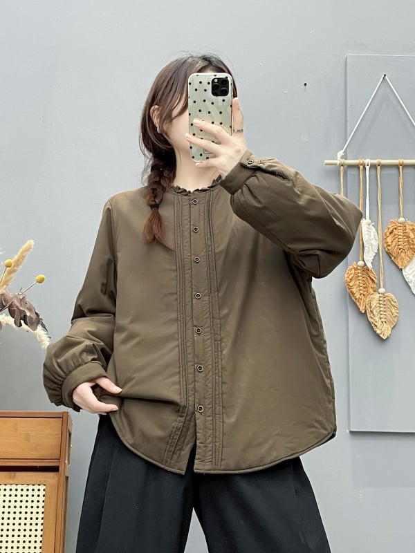 Ingjakab gombos lezárású, tömött, pamut, középmagas hosszú, 65–80 cm, ősz 2025