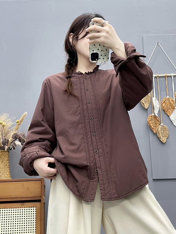 Ingjakab gombos lezárású, tömött, pamut, középmagas hosszú, 65–80 cm, ősz 2025