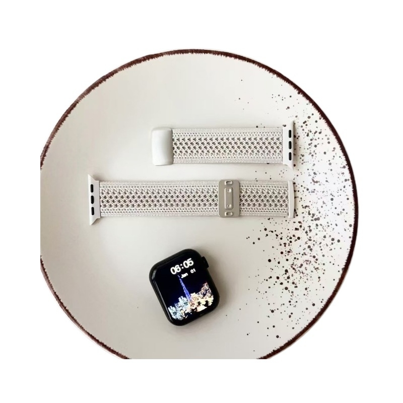 Nylonový pletený remienok pre Apple Watch s magnetickým sponou, športový štýl, kompatibilné s Apple Watch, prispôsobiteľné rozmery rozhrania