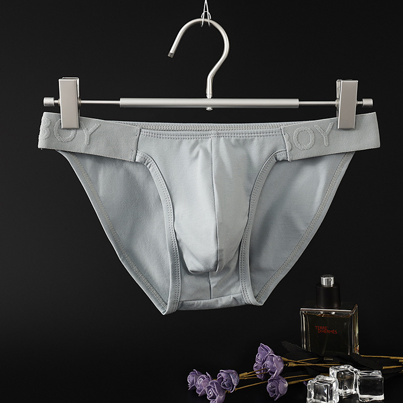 Slips pentru bărbați, talie joasă, buzunar bulge, tricot din bumbac, respirabile, uscare rapidă