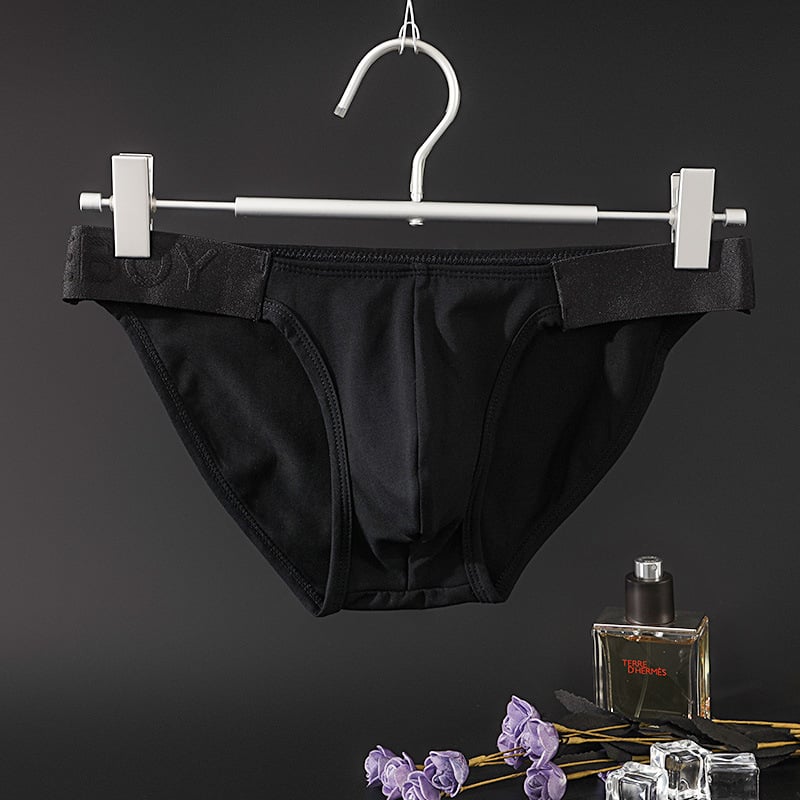 Slips pentru bărbați, talie joasă, buzunar bulge, tricot din bumbac, respirabile, uscare rapidă