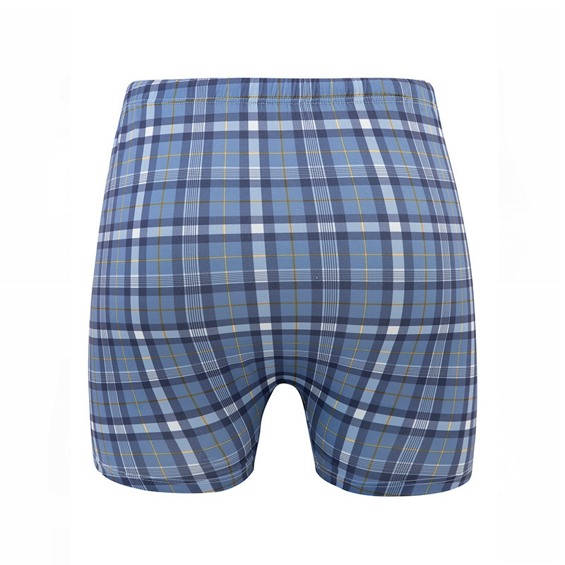 Boxeri de bărbați în carouri, croială largă, talie înaltă, uscare rapidă, poliester, vară