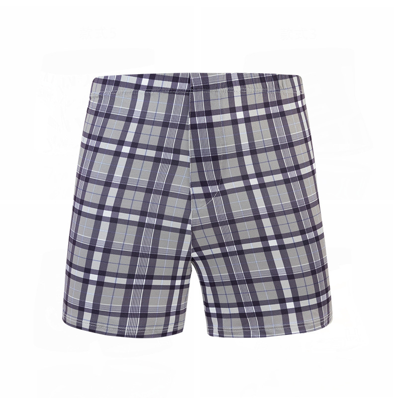 Boxeri de bărbați în carouri, croială largă, talie înaltă, uscare rapidă, poliester, vară