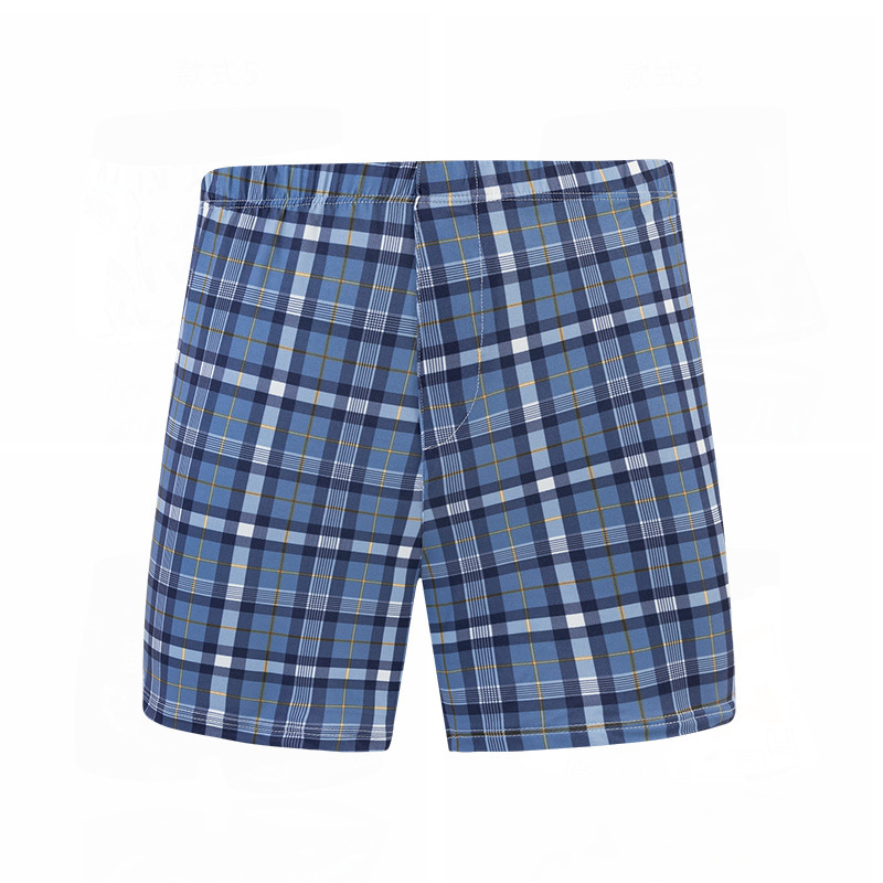 Boxeri de bărbați în carouri, croială largă, talie înaltă, uscare rapidă, poliester, vară