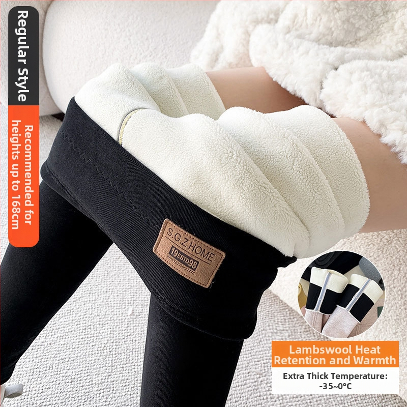 Naiste puuvillased leggingud fliisivoodriga, kõrge vöökoht kõhu kontrolliks, paksud talve-termo leggingud, koostis 95% puuvill ja kuni 30% spandex