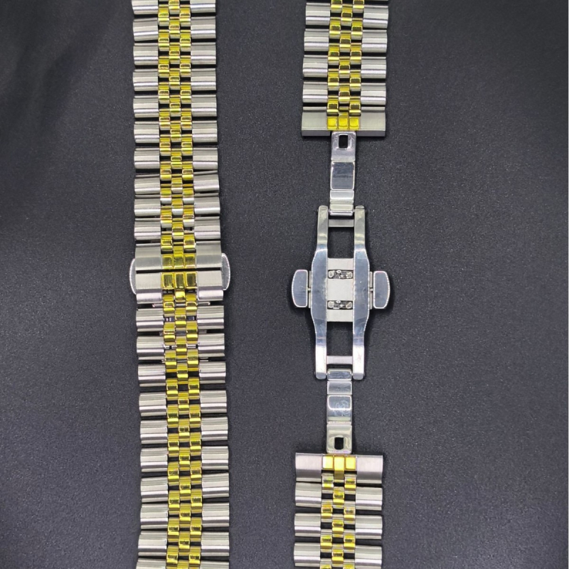 Pojas od nehrđajućeg čelika s pet spojki, kompatibilan s Apple Watch i Huawei GT5