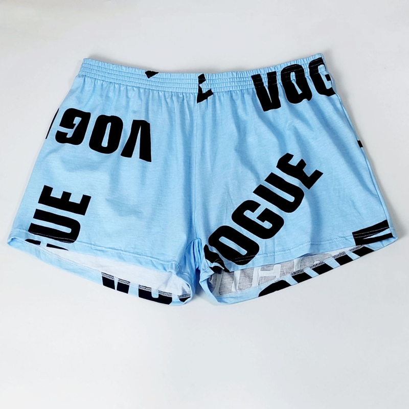 Boxeri bărbați din bumbac, respirabili, cu model graffiti, fără cusături, talie medie