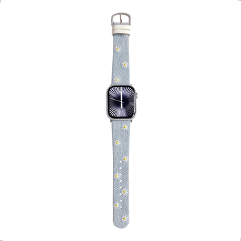 Little Daisy vyšívaný denim remienok pre Apple Watch s kolíkovou sponou, uvedenie 2025