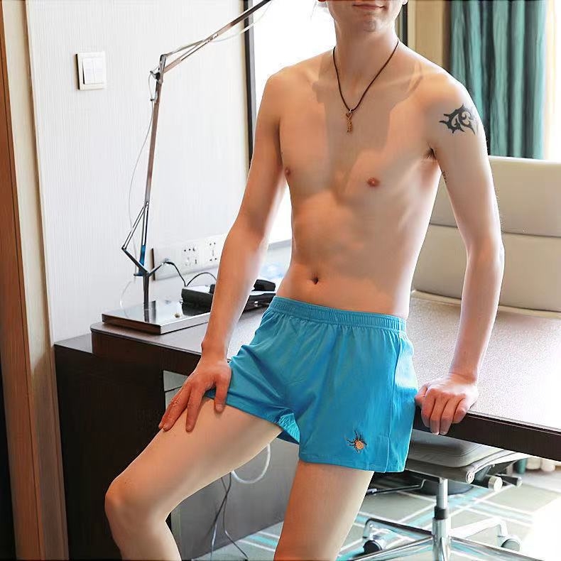 Свободни мъжки памучни боксерки за дома – 100% памук, безшевни, средна талия, бързосъхнещи