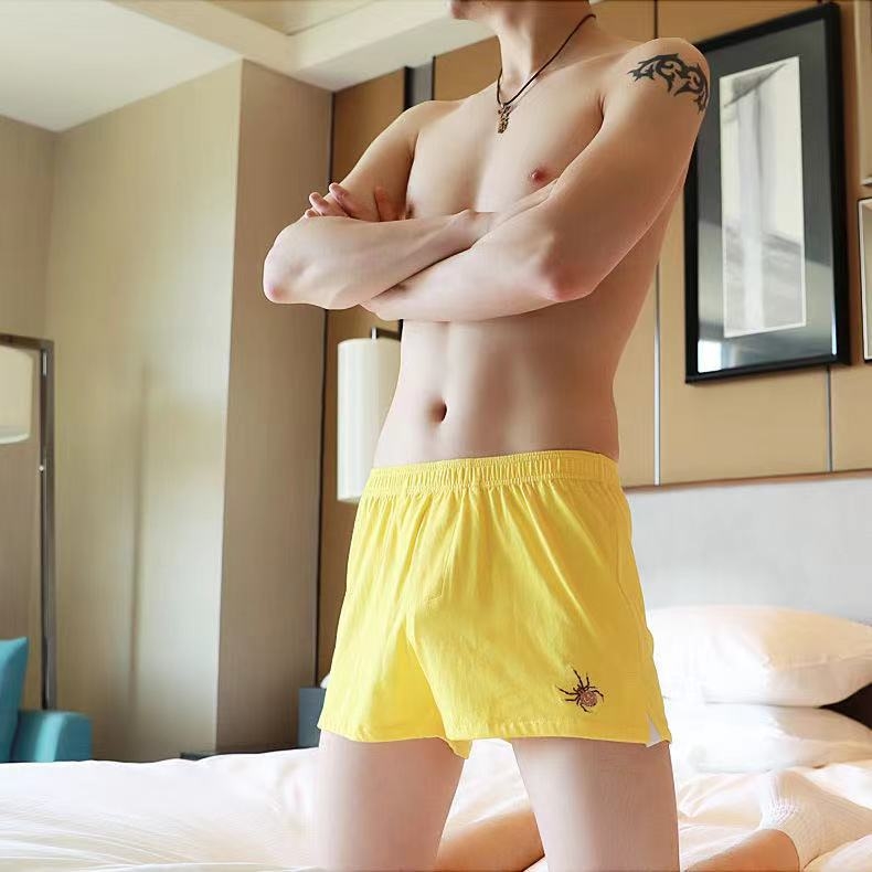 Свободни мъжки памучни боксерки за дома – 100% памук, безшевни, средна талия, бързосъхнещи