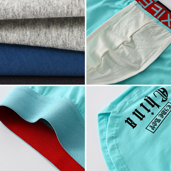 Boxeri bărbați din bumbac imprimeu, talie medie, respirabili, uscare rapidă, antibacterieni; țesătură tricotată, 95–100% bumbac; potriviți pentru toate anotimpurile.