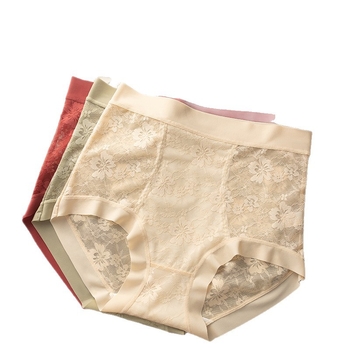 Chiloți femei talie înaltă din nailon, controlul abdomenului și ridicare fesieri, material tricotat, căptușeală din viscoză