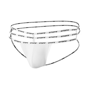 Thong masculin cu bretele decupate, talie joasă, viscose respirabilă, țesătură plată, căptușeală din viscose