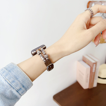 Remienok z pravej kože pre Apple Watch, 22 mm, kompatibilný so Series 8 a SE, štýlový dizajn