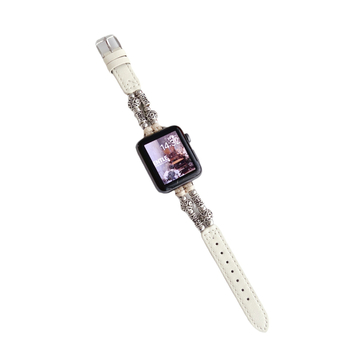 Remienok z pravej kože pre Apple Watch, 22 mm, kompatibilný so Series 8 a SE, štýlový dizajn