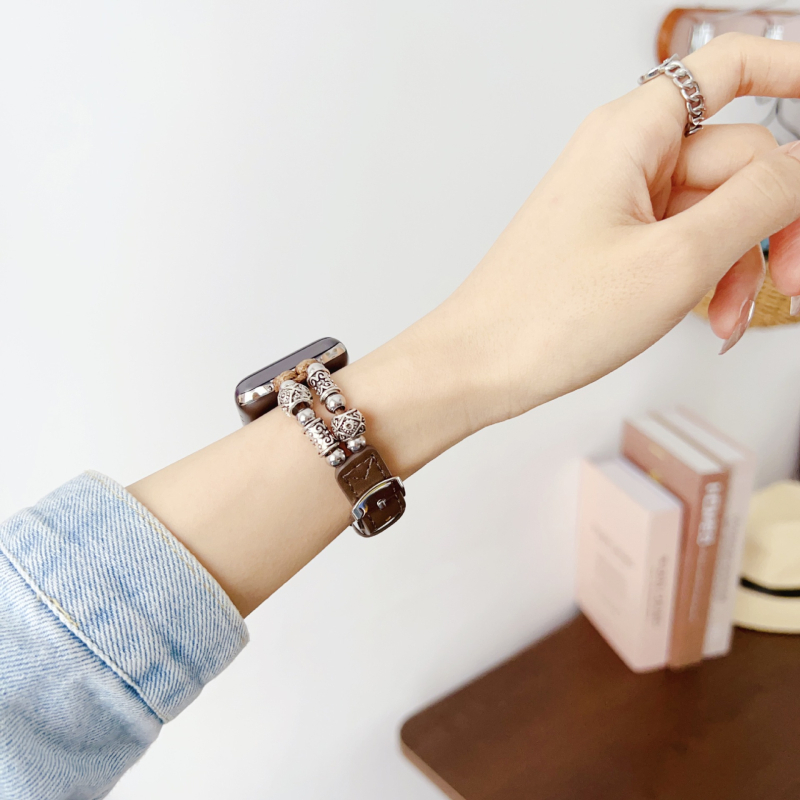 Remienok z pravej kože pre Apple Watch, 22 mm, kompatibilný so Series 8 a SE, štýlový dizajn