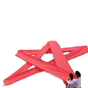 Реквизит за откриване на училищен спортен фестивал: коприна лента с петолъчена звезда (Марка: Други; Категория: Спот стоки; Година/Сезон: Лято 2021; Материал: лента, коприна)