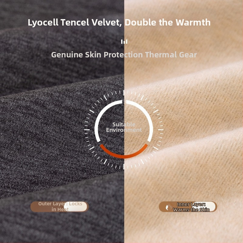 Férfi termoszett, poliészter anyag, velúr bélés, seamless, két darabos, 251–300 g/m², hosszú ujjú, kerek nyakú, alaprétegként viselhető