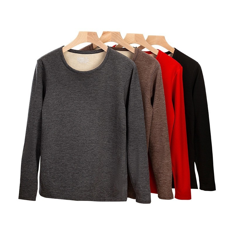 Férfi termoszett, poliészter anyag, velúr bélés, seamless, két darabos, 251–300 g/m², hosszú ujjú, kerek nyakú, alaprétegként viselhető