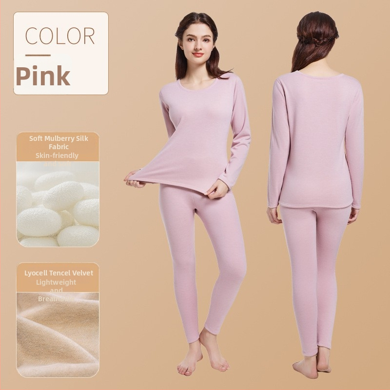 Férfi termoszett, poliészter anyag, velúr bélés, seamless, két darabos, 251–300 g/m², hosszú ujjú, kerek nyakú, alaprétegként viselhető