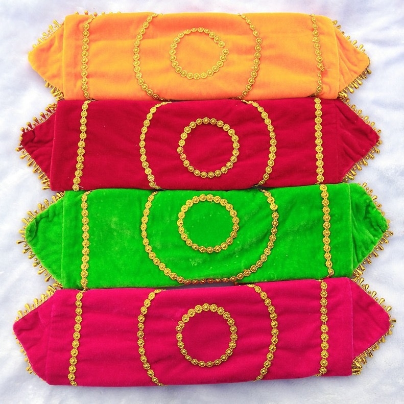 Batic din catifea cu floare, octagonal dublu-strat, pentru dansul popular nord-estic pe scenă (adulți)