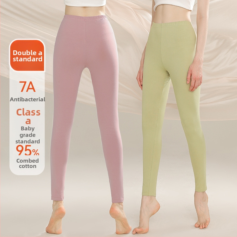 Jesenné nohavice pre ženy – 100% bavlna, antibakteriálne, proti roztočom, vysoký pás, úzky strih