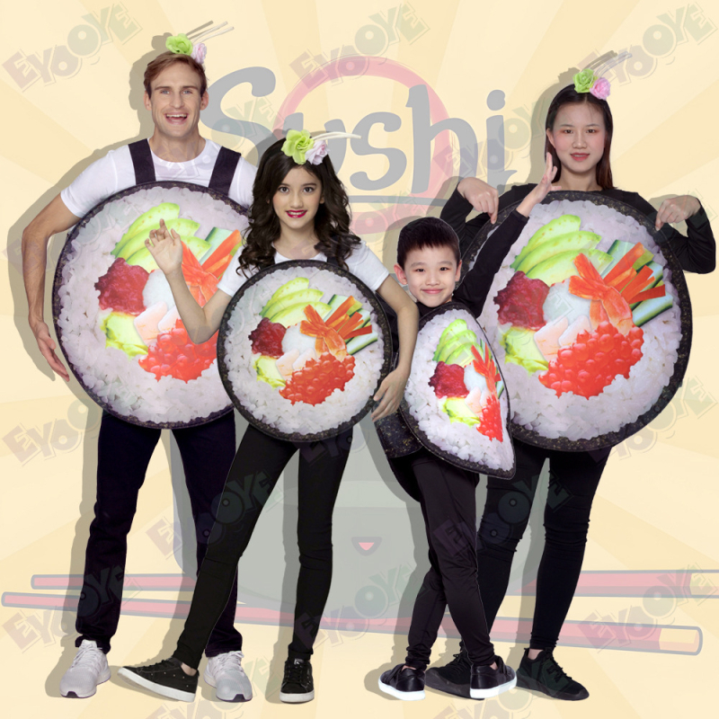 EYOOYE sushi cosplay kostim – kreativna tema restorana, roditelj-dijete par za zabavnu ulogu, proljeće 2025