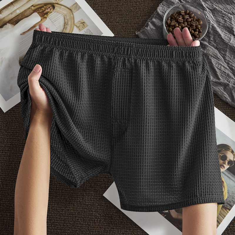 Muške bokserice od najlona s mrežom ice silk, prozračne, pletene, srednja talija, 41-50D