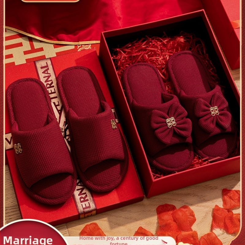 Uniszex esküvői papucs, toe-loop kialakítású, denim felsőrész, PVC talp, párnak