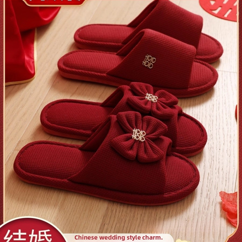 Unisex papuče na svadbu, denim vršok, PVC podrážka, pre pár