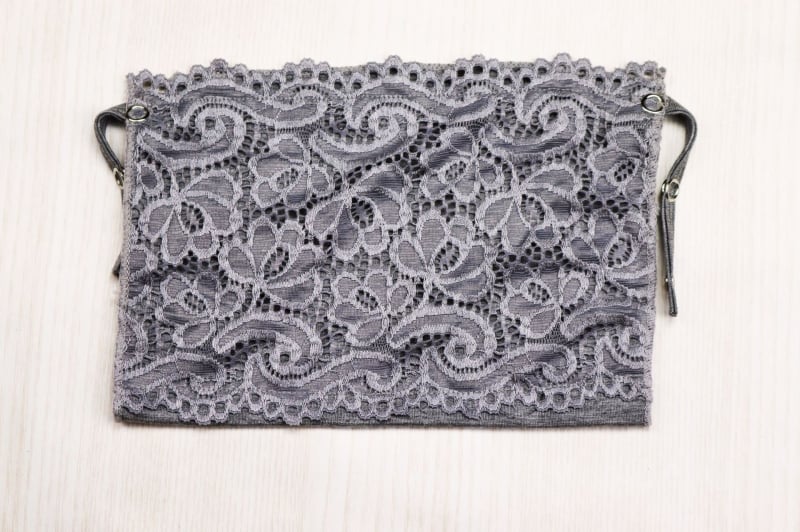 Γυναικείο σετ τριών halter τοπ από δαντέλα και modal, sling στυλ, ελαστικό ύφασμα, μήκος 50–65 cm