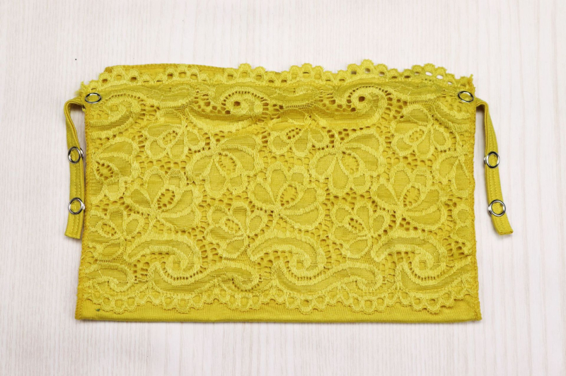 Γυναικείο σετ τριών halter τοπ από δαντέλα και modal, sling στυλ, ελαστικό ύφασμα, μήκος 50–65 cm