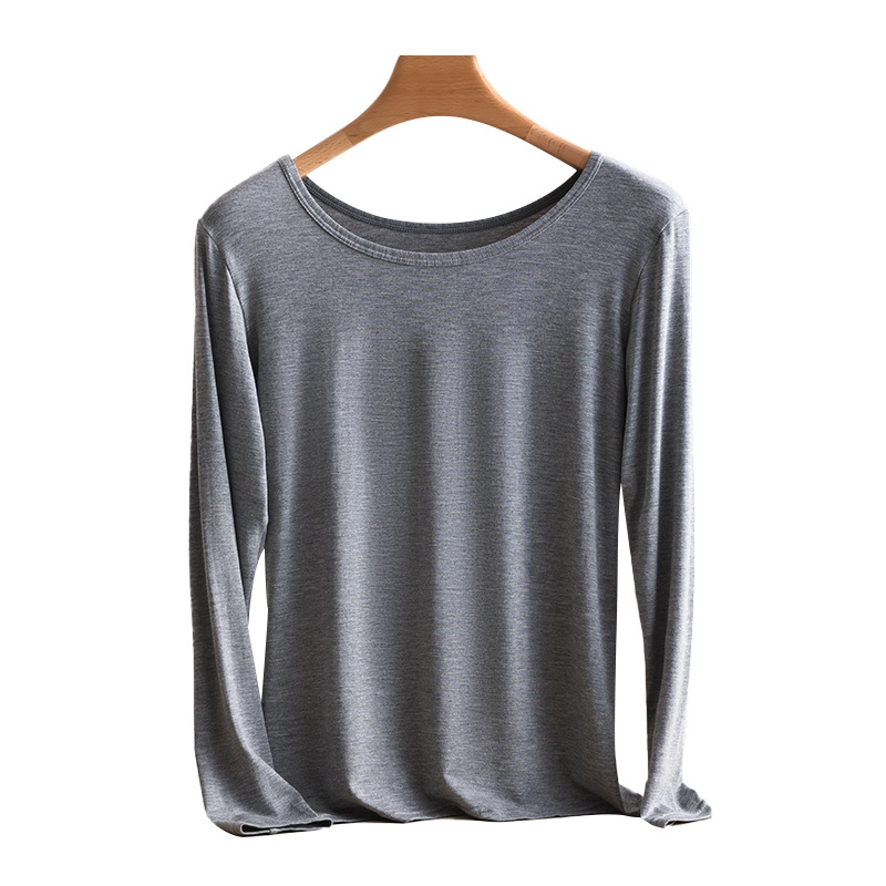 Ženska bazna majica od viskoze, dugi rukav, okrugli izrez, tanak materijal, oblikuje siluetu, može se nositi i kao vanjska odjeća