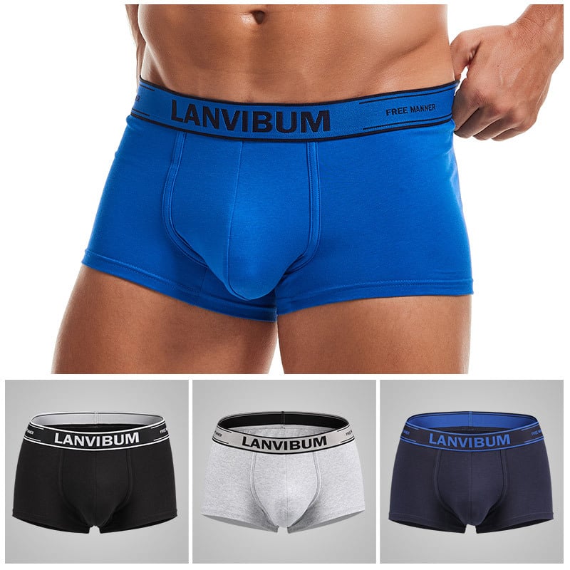 Ανδρικά βαμβακερά μποξέρ εσώρουχα, μεσαία μέση, μονόχρωμα, κύριο ύφασμα 95–100% βαμβάκι, επένδυση καβάλου 95–100% βαμβάκι, υφαντό ύφασμα 40-count