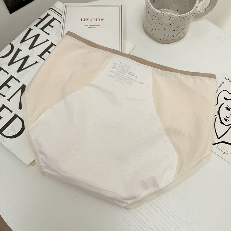 Ženske menstrualne gaćice, lako za pranje, antibakterijske 7A, od pamuka s pamukom u preponama, srednje visoka straga, za mlade