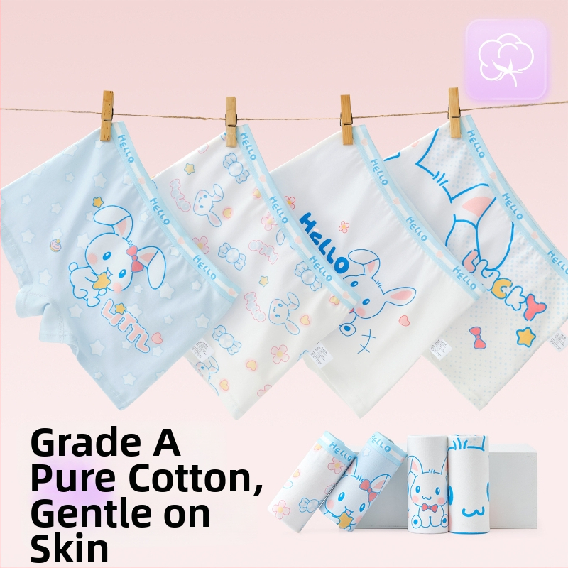 Tüdrukute puuvillased aluspüksid – 95% puuvill, turvalisus klass A, sobib 3–8-aastastele (100–140 cm), pakendatud kotis