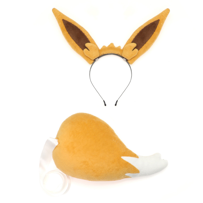 Cosplay rekviziti: lisice uši Eevee stil s trakicom za glavu i repom, za odrasle, proljeće 2025, šifra Ibrahim