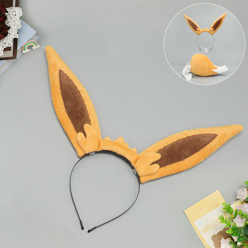 Cosplay rekviziti: lisice uši Eevee stil s trakicom za glavu i repom, za odrasle, proljeće 2025, šifra Ibrahim