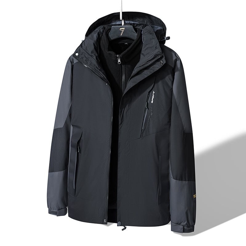 Unisex žieminė striukė su gobtuvu, laisvo kirpimo, 100% polipropilenas, retro stilius