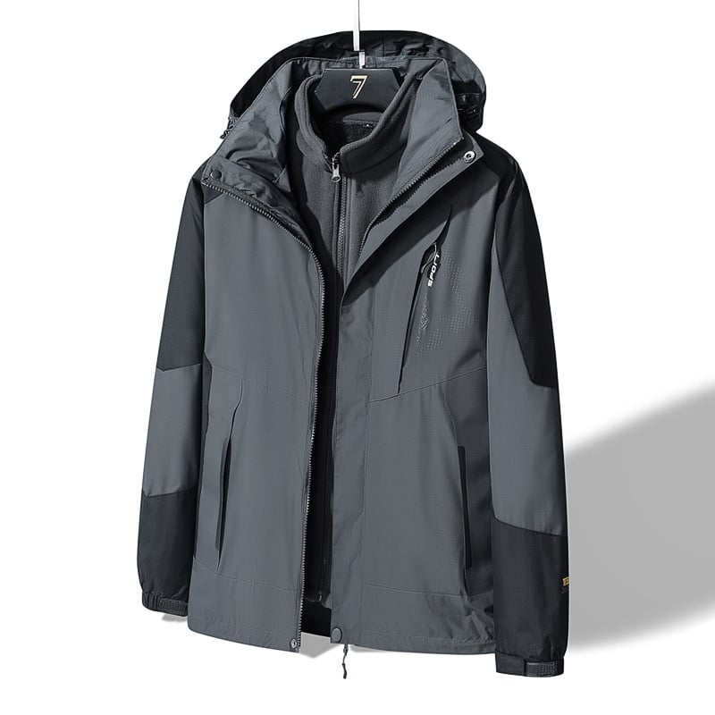 Unisex žieminė striukė su gobtuvu, laisvo kirpimo, 100% polipropilenas, retro stilius