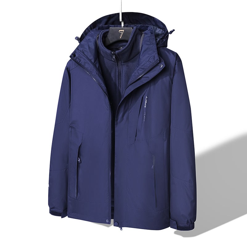 Unisex žieminė striukė su gobtuvu, laisvo kirpimo, 100% polipropilenas, retro stilius