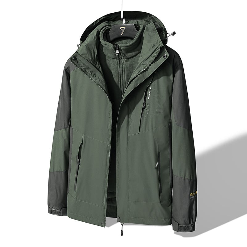 Unisex žieminė striukė su gobtuvu, laisvo kirpimo, 100% polipropilenas, retro stilius