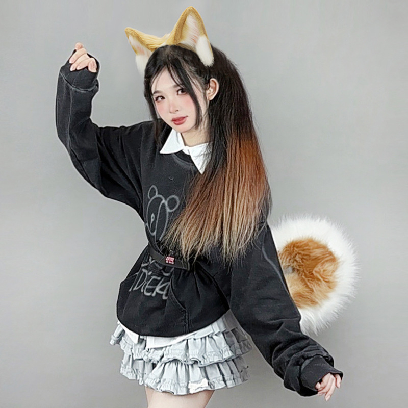 Shiba Inu uši i rep cosplay set — rekviziti za Halloween za odrasle, lansiranje proljeće 2025